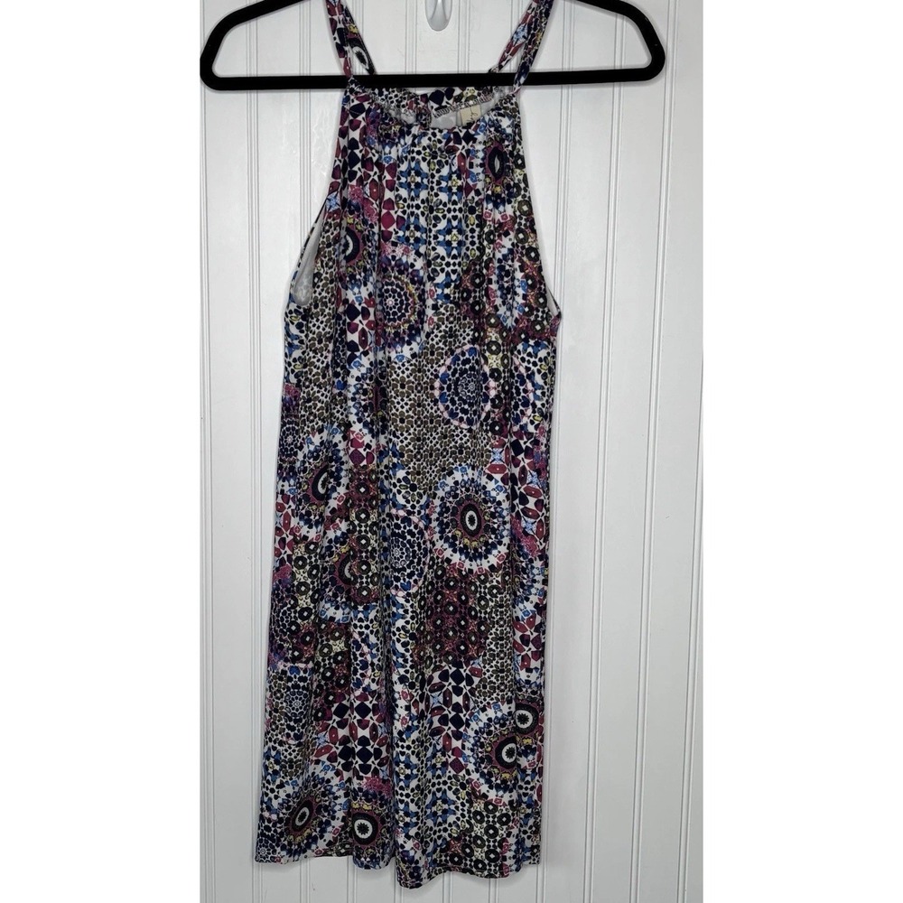 Allison Joy  Dress Halter Med Sleeveless  Racer Back Halter Lined  USA Boho